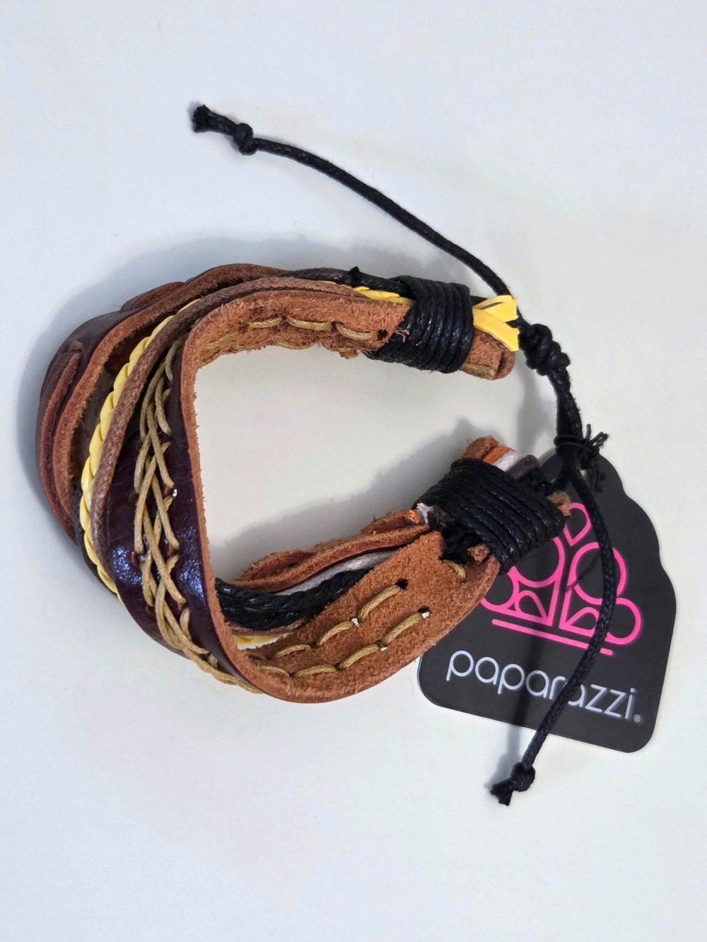 NWT Paparazzi Urban Leather Multi Layer Stacked Adjustable Wrap Bracelet Boho